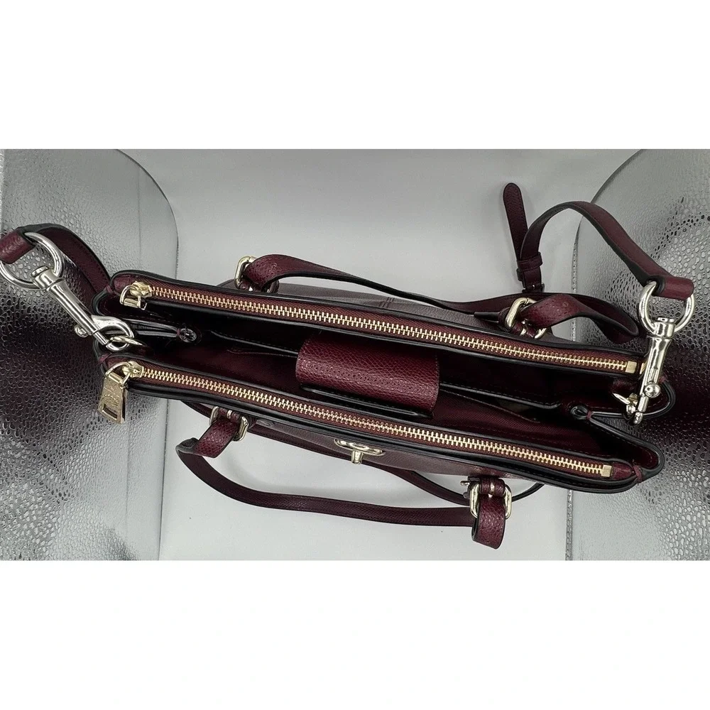 Coach Turlock Burgundy Crosby Carryall Two Arm Handles & Adj Crossbody Strap‎